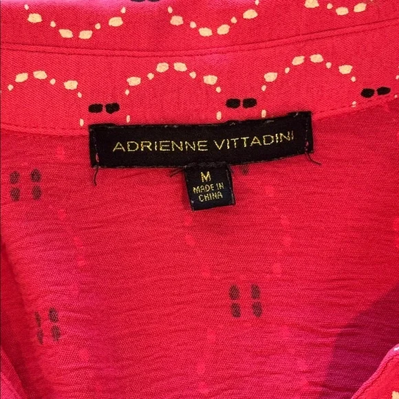 Adrienne Vittadini Bright Fuchsia Blouse; women’s size medium - Picture 5 of 12